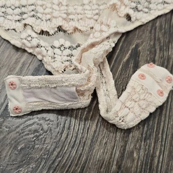 Free People Women's Angelina Bodysuit Size Large Beige - Picture 7 of 11